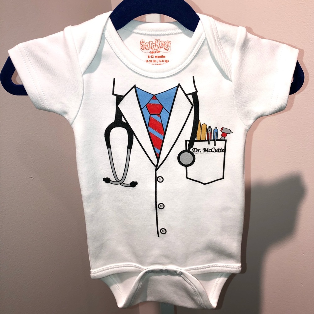 Dr. McCutie baby onesies
